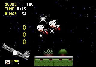 Play Genesis Super Sonic & Hyper Sonic in Sonic 1 Online in your browser 