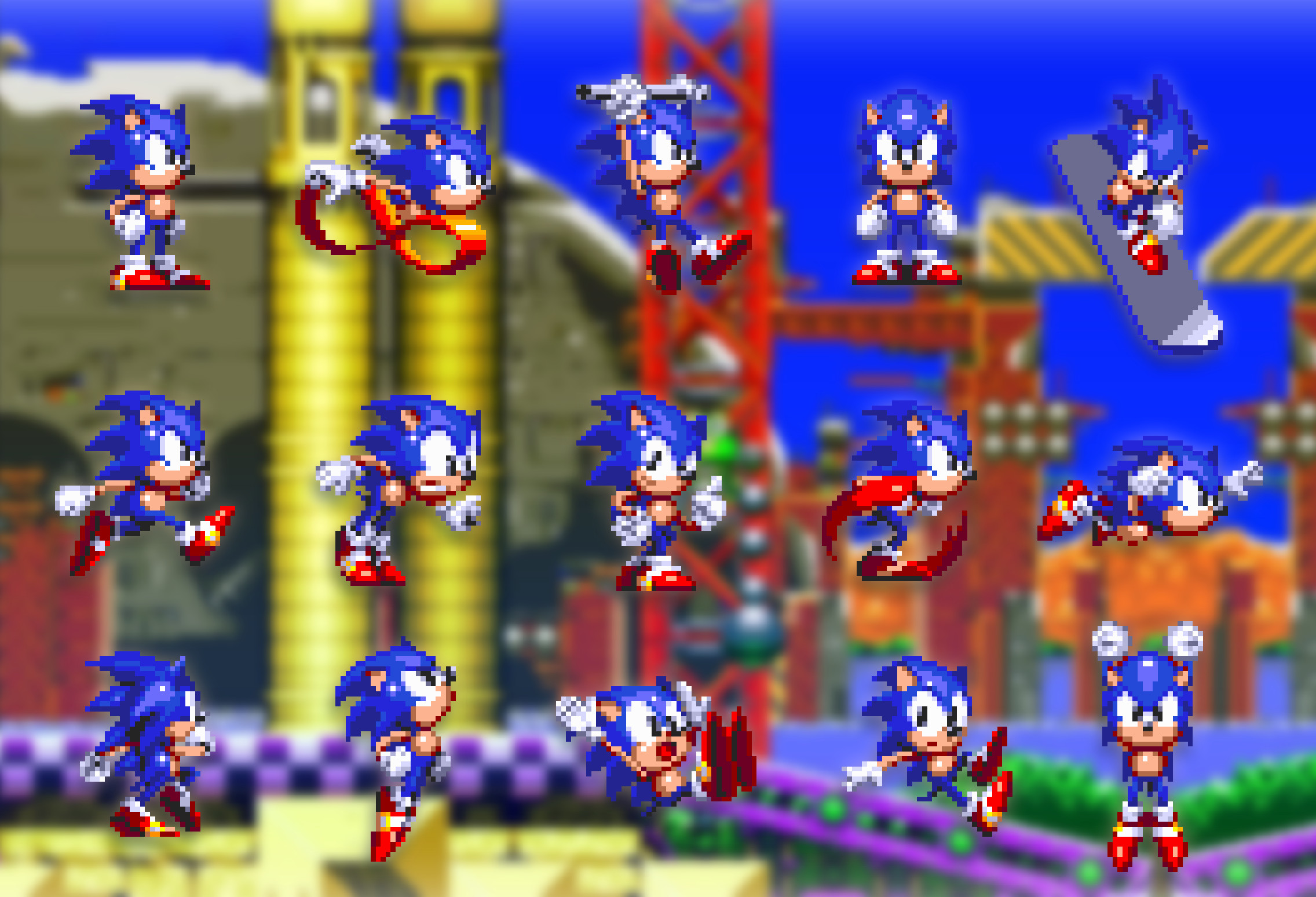 Sonic's Sprite Improvements (Tails Update) [Sonic the Hedgehog