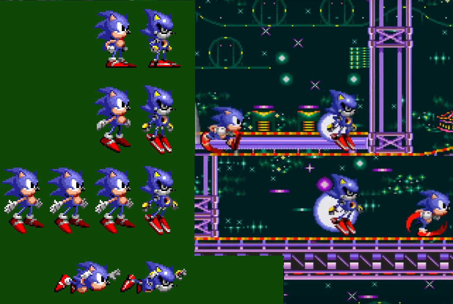 CD: Sonic's Unused Transformation Moving/Running Sprites