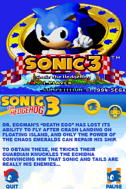 Sonic Classic Collection DS: ROM Differences Research