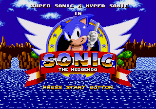 Super Sonic And Hyper Sonic In Sonic 1 - Sonic Games