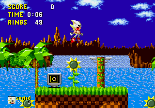 SUPER SONIC AND HYPER SONIC IN SONIC 1, play for free